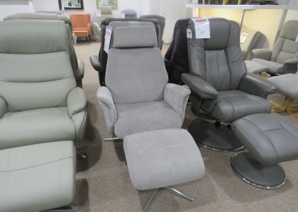 Limited Offer Albury Swivel Recliner Chair with Footstool