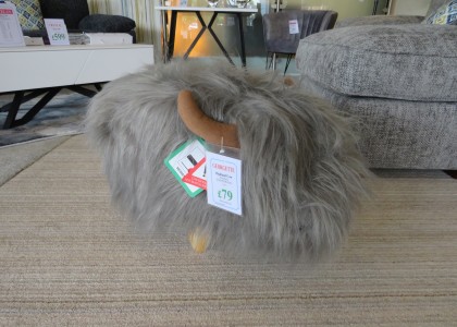 Georgette The Grey Highland Cow Footstool