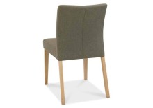 Bergen Oak Upholstered Chair - Black Gold Fabric (Pair)