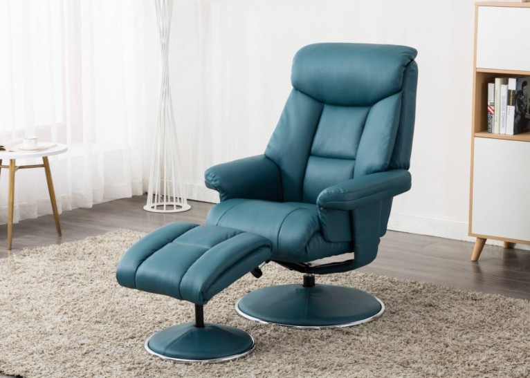 Biarritz Swivel Chair and Footstool