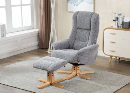 Florida Swivel Chair and Footstool