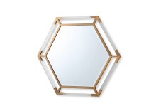 Matisse Hexagon Mirror - Silver/Gold