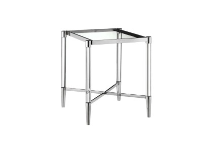 Matisse Square Lamp Table - Silver/Gold