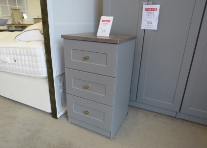 Clearance Positano 3 Drawer Bedside Chest