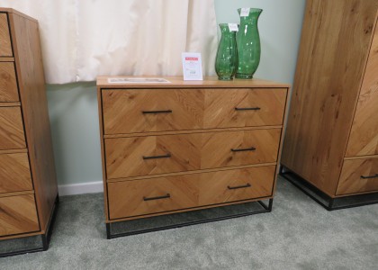 Clearance Rova 3 Drawer Wide Chest