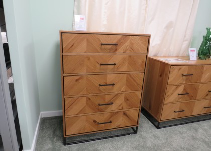 Clearance Rova 5 Drawer Tall Chest