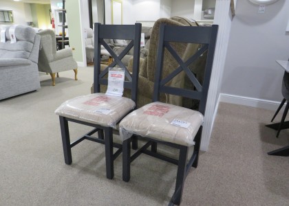 Clearance Holmes 2 Cross Back Chairs