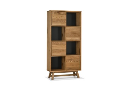 Camden Rustic Oak Display Cabinet