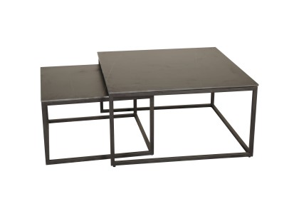 Tyler Black Square Coffee Table Nest