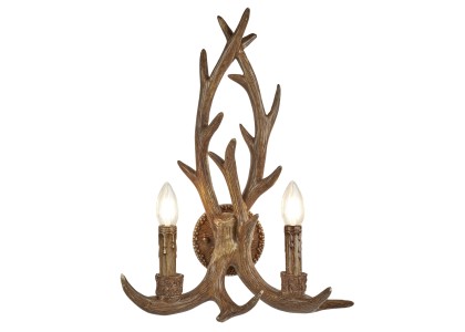 Stag 2Lt Wall Light 6412-2BR