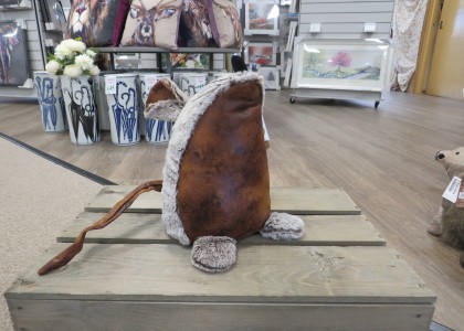 Faux Leather Mouse Doorstop