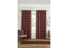 Sundour Carnoustie Red Ready Made Curtains