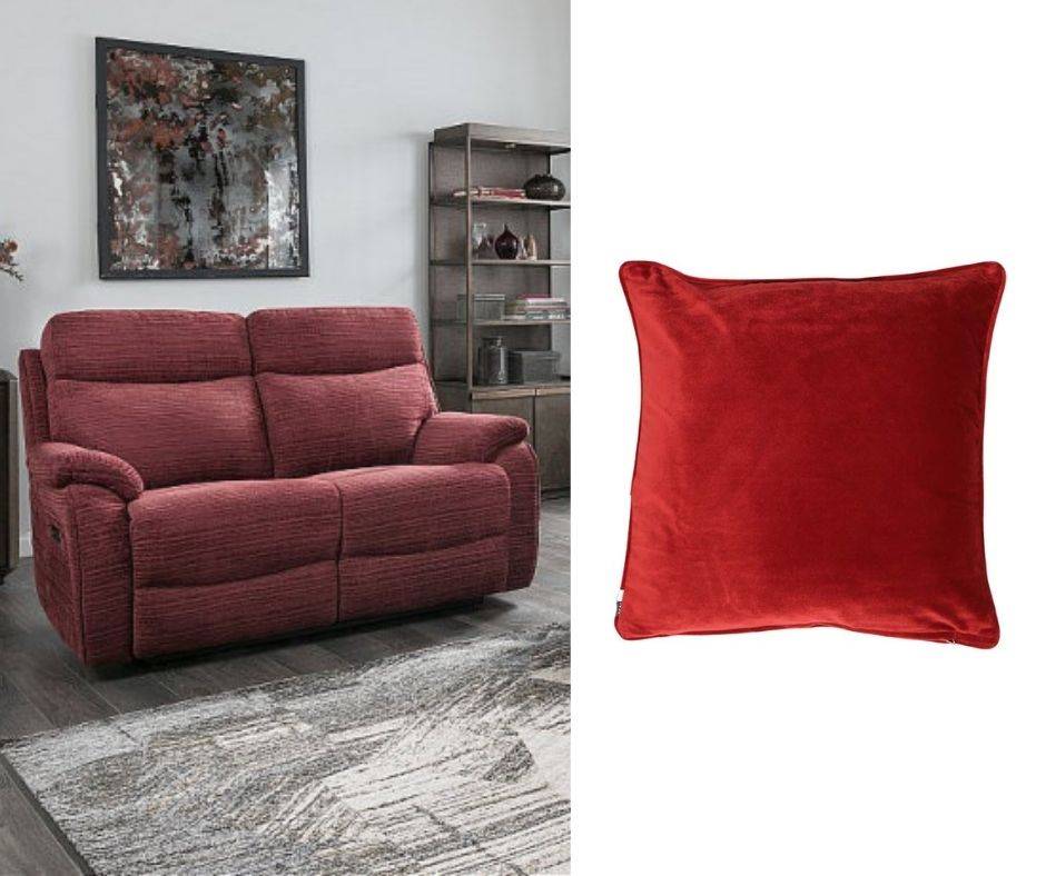 Kendra Sofa Luxe Blood red Cushion