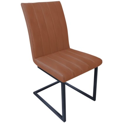 Fusion Stone Retro Stitch Dining Chair in Tan Fusion Stone Retro Stitch Dining Chair in Tan