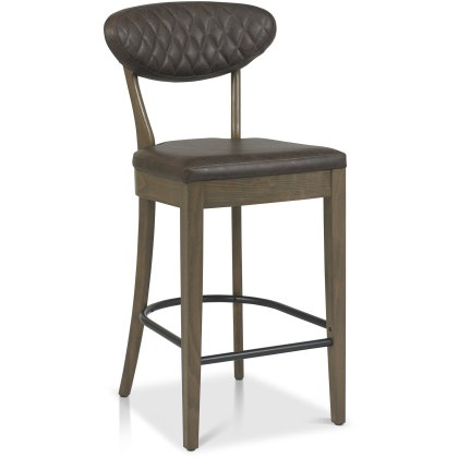 Eclipse Fumed Oak Barstool Old West Vintage Eclipse Fumed Oak Barstool Old West Vintage