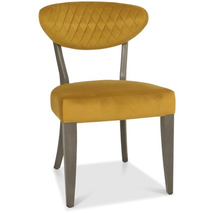 Eclipse Fumed Oak Chair Mustard Velvet Eclipse Fumed Oak Chair Mustard Velvet