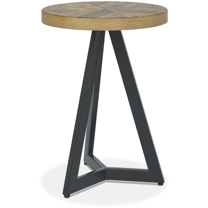 Eclipse Rustic Oak Lamp Table