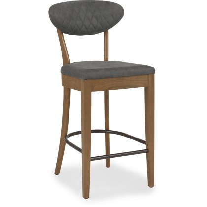 Eclipse Rustic Oak Barstool Dark Grey Eclipse Rustic Oak Barstool Dark Grey