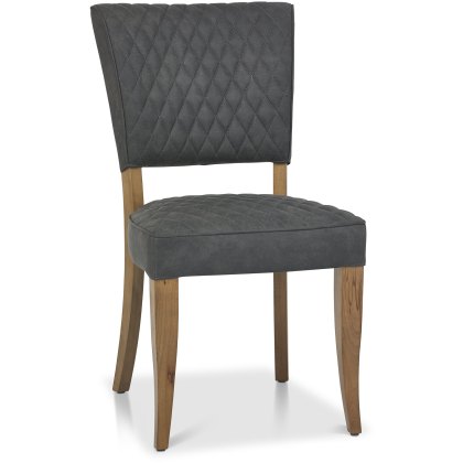 Eclipse Rustic Oak Chair Dark Grey Eclipse Rustic Oak Chair Dark Grey