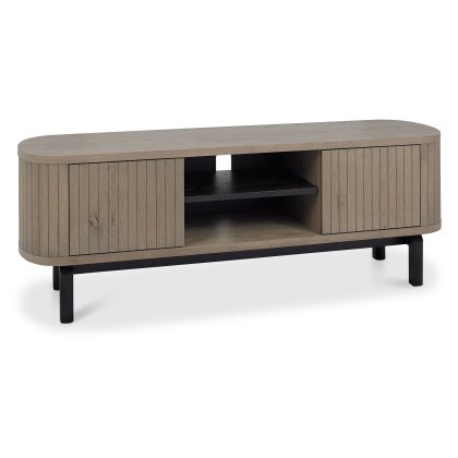 Las Vegas Oiled Oak and Peppercorn Entertainment Unit