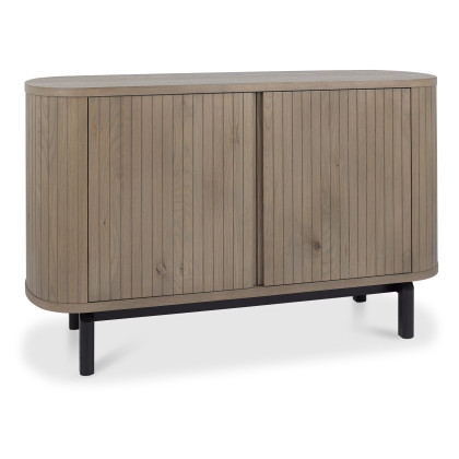 Las Vegas Oiled Oak and Peppercorn Narrow Sideboard Las Vegas Oiled Oak and Peppercorn Narrow Sideboard