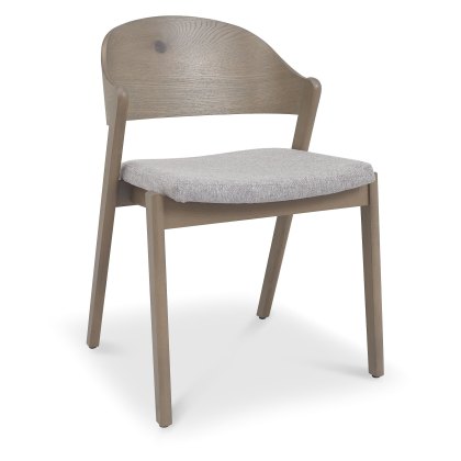Las Vegas Oiled Oak and Peppercorn Ply Back Dining Chair Grey Fabric Las Vegas Oiled Oak and Peppercorn Ply Back Dining Chair Grey Fabric