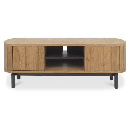 Las Vegas Rustic Oak and Peppercorn Entertainment Unit