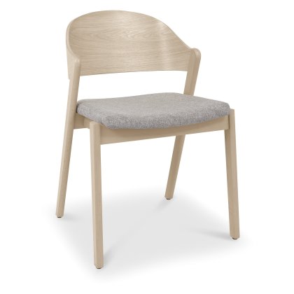 Las Vegas Scandi Oak Ply Back Chair Grey Fabric Las Vegas Scandi Oak Ply Back Chair Grey Fabric