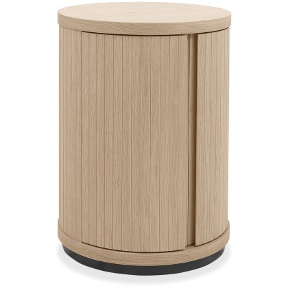Las Vegas Scandi Oak Round Lamp Table