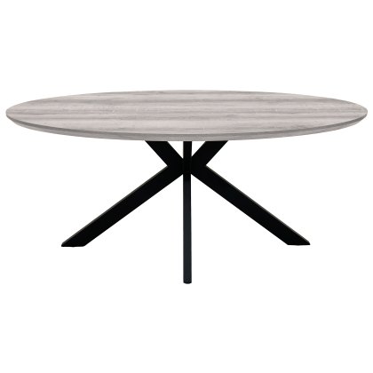 Manhattan Grey Oval Table 1800MM