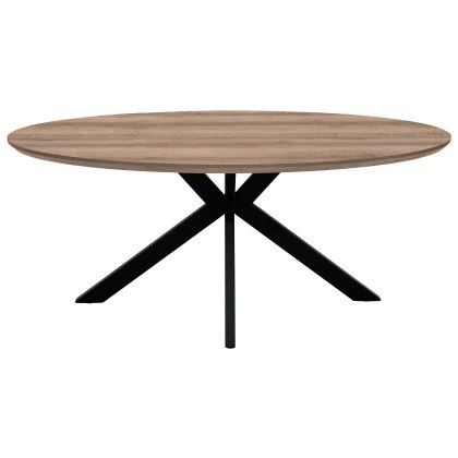 Manhattan Light Walnut Oval Table 1800MM