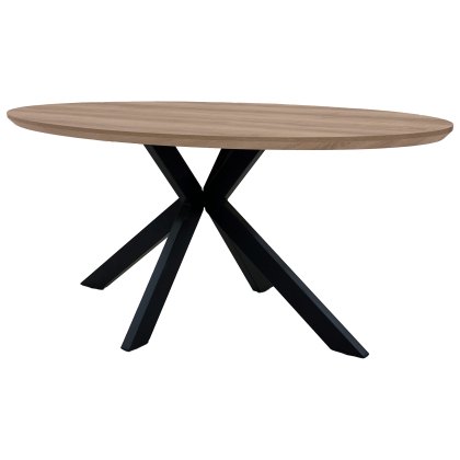 Manhattan Light Walnut Oval Table 1800MM