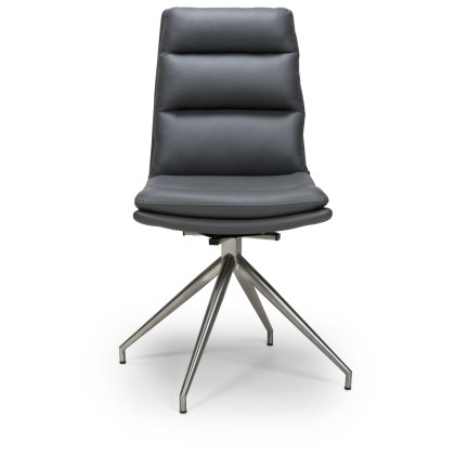 Nobo Steel Grey Swivel Chair