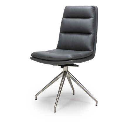 Nobo Steel Grey Swivel Chair
