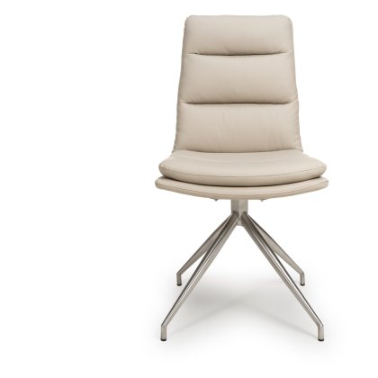 Nobo Steel Taupe Swivel Chair