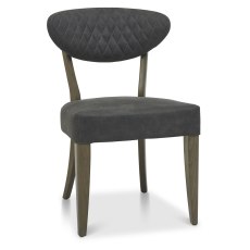 Eclipse Fumed Oak Chair Dark Grey