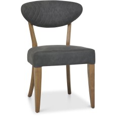 Eclipse Rustic Oak Chair Dark Grey