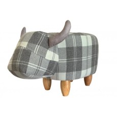 Maisie Grey Tartan Cow