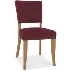 Indy Chair Crimson Velvet Fabric