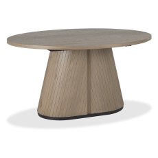 Las Vegas Oiled Oak and Peppercorn 4 Seater Fixed Dining Table