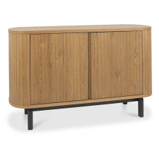 Las Vegas Rustic Oak and Peppercorn Narrow Sideboard