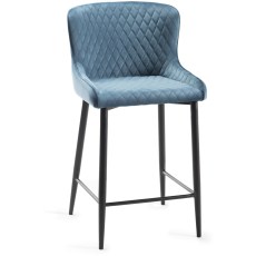Cezanne Barstool Blue Velvet