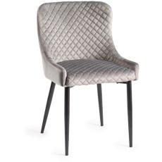 Cezanne Chair Grey Velvet