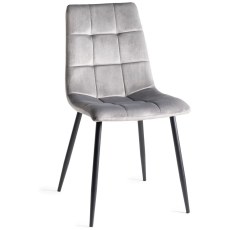 Mondrian Grey Velvet Chair