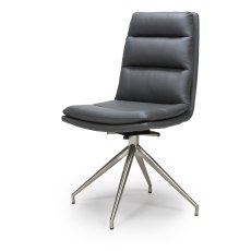 Nobo Steel Grey Swivel Chair