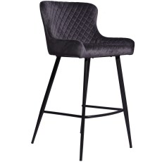 Alpha Bar Stool - Grey Velvet Alpha Bar Stool - Grey Velvet