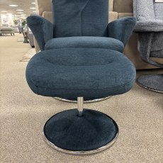 Paddington Swivel Recliner and Stool