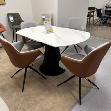 Sarsen Dining Table and 4 Swivel Chairs