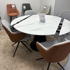 Sarsen Dining Table and 4 Swivel Chairs