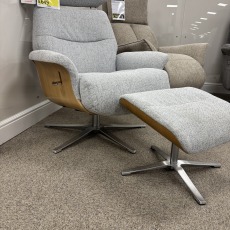 Boden Swivel Recliner and Stool